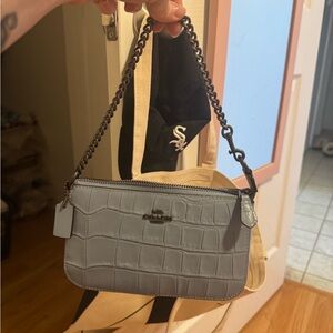 Coach Blue Croc-Embossed Women's Bag